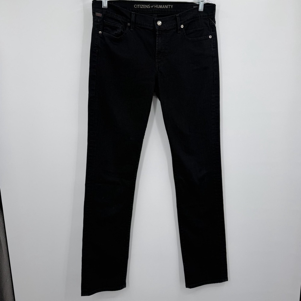 Citizens Of Humanity Jeans Mens 30x33 Straight Black Elson Stretch Dark Denim